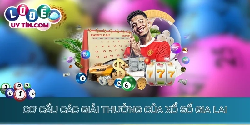 Cơ cấu các giải thưởng của xổ số Gia Lai
