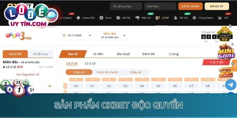 Sản phẩm Oxbet độc quyền