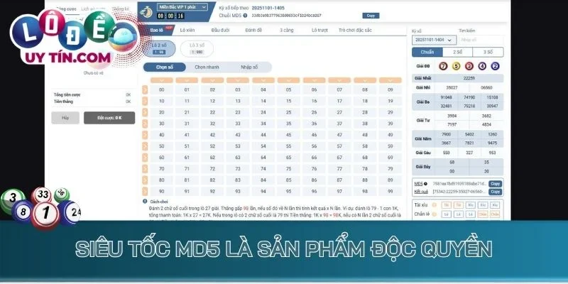 Siêu tốc MD5 là sản phẩm độc quyền