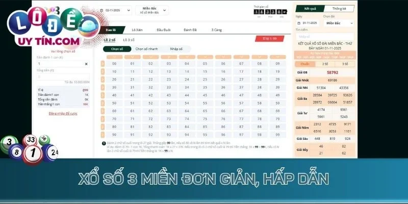 Xổ số 3 miền đơn giản, hấp dẫn